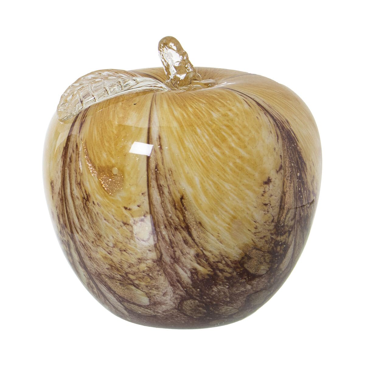 Alexandra House Living Figura Decorativa Arena Cristal Manzana 13 x 13 cm