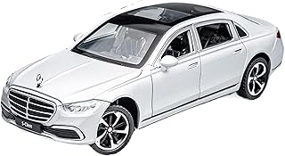 Scale Finished Model Car 1/24 for Mercedes-Benz S-Class S400L Luxury Sedan Collectible Scale Finished Model Cars with Pul...