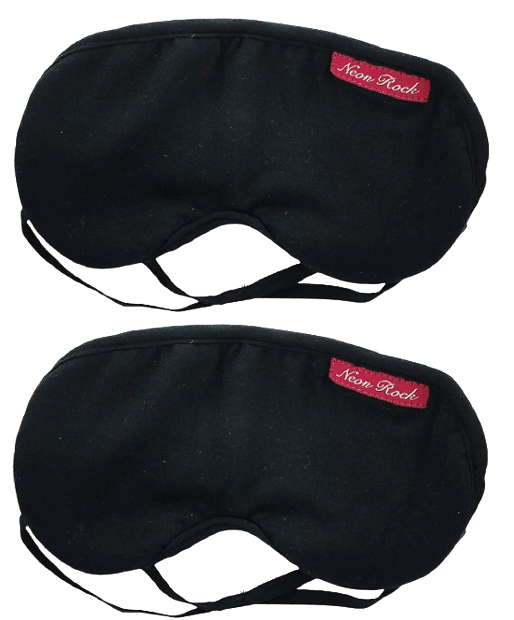 Zacharias Unisex Eye Cover Eye Mask Sleeping Padded EyemaskTravel Relax Rest (Black) (Pack of 2)-image-13