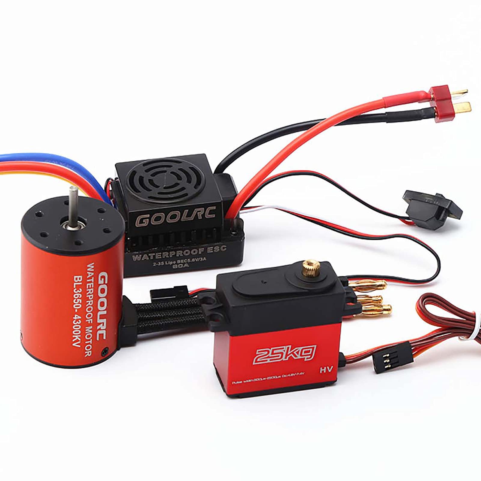 Buy Motor Combo Set 3650 4300KV Motor 60A Brushless ESC 25kg Servo w