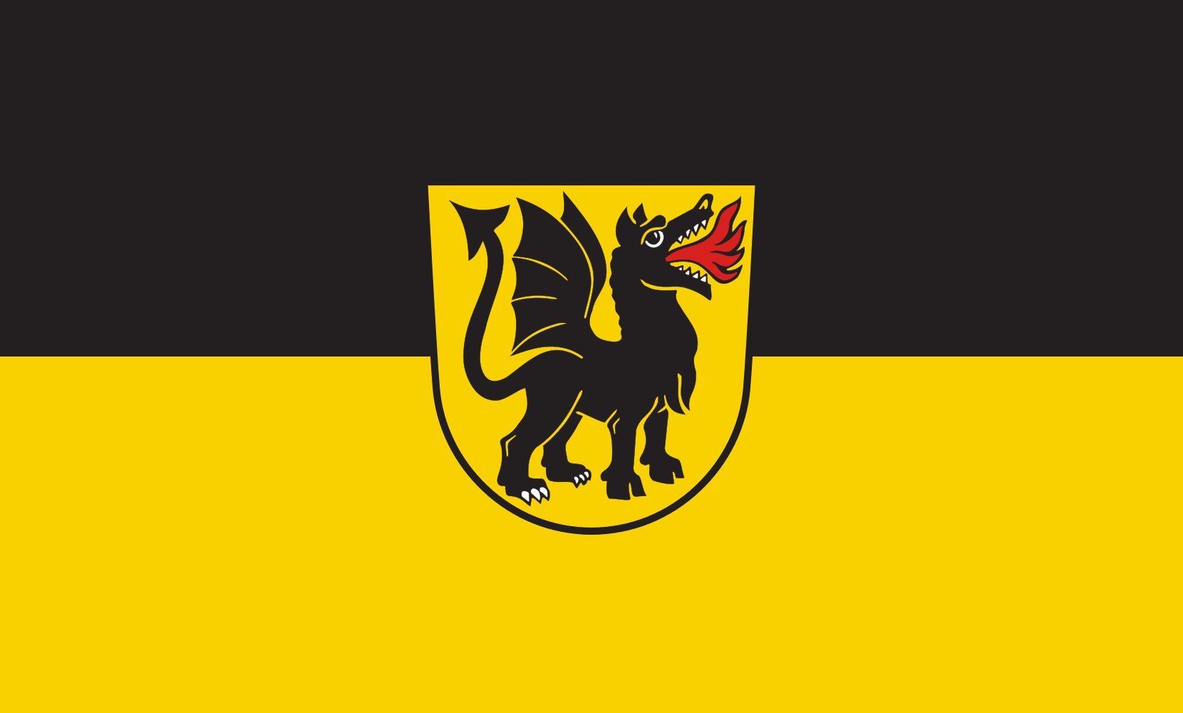Drapeau Large Wurmlingen de 1.35m² pour mât extérieur résistant