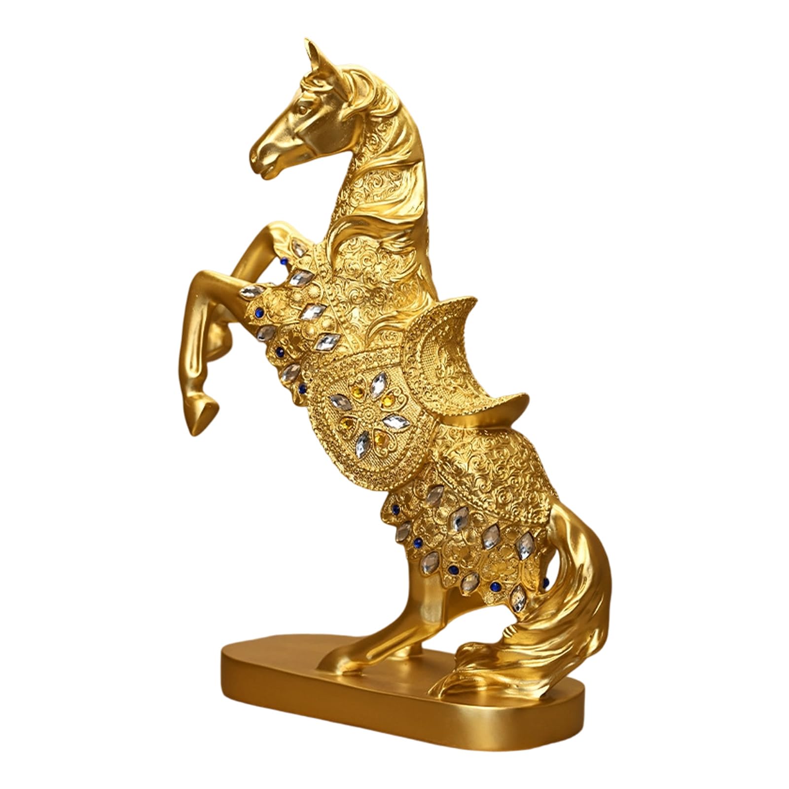 Xjdzineq Resin Horse Statues Positive Energy Good Luck Showpiece Collectible Figurines Animal Sculptures for Home Decors Horse Statue Home Decors