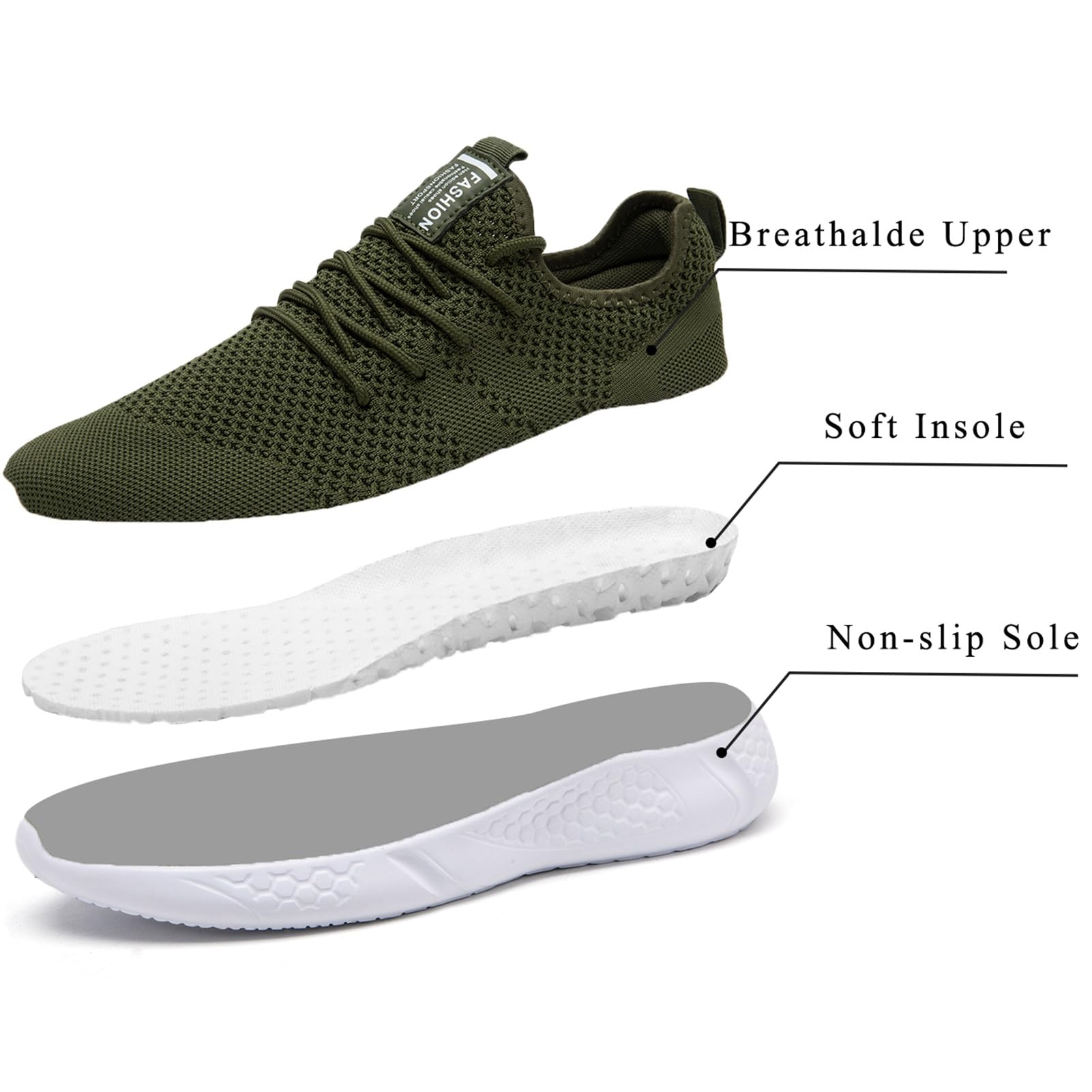 BUBUDENG Uomo Scarpe Ginnastica Scarpe Sneakers Ginnastica Running Trekking Palestra Uomo Sportive Offerta da Corsa Lavoro Moda Sneakers Walking Casual Running Shoes Gym Sport Tennis Shoes