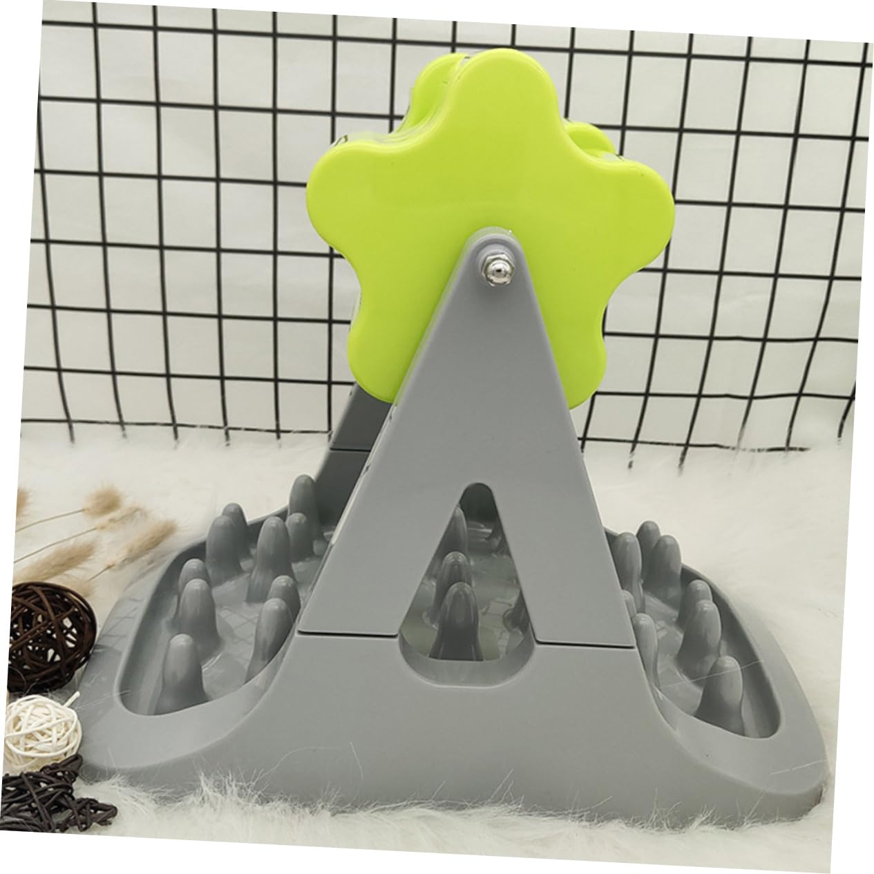 Mangeoire pour Chien Rotative Automatique en Abs Verte Compacte