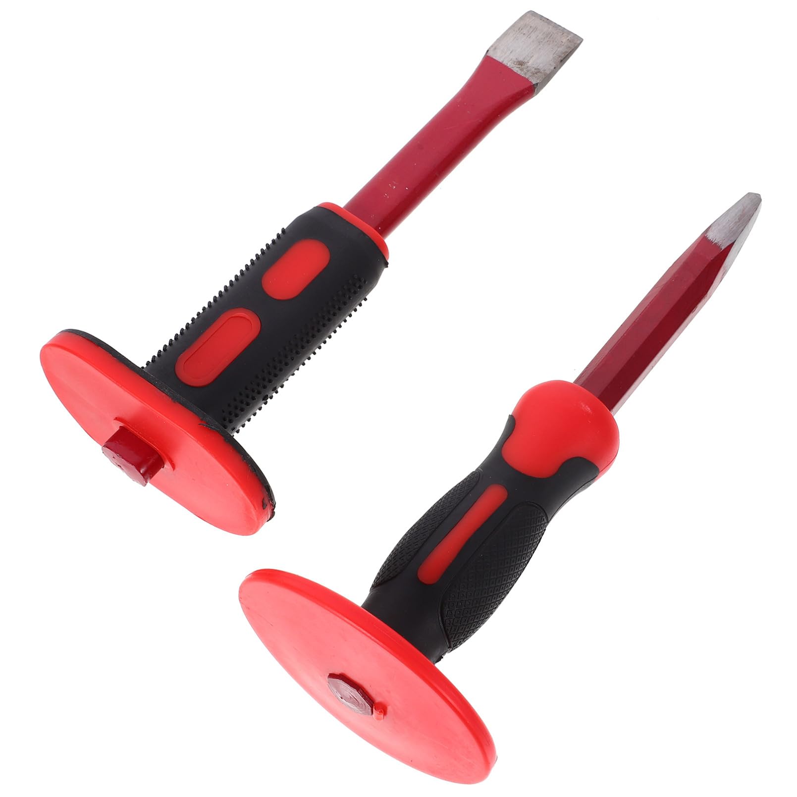 Set di Scalpelli Pesanti da 2 Pezzi 250mm in Acciaio Cromo-vanadio Impugnatura Confortevole per Demolizione e Lavorazione Muraria