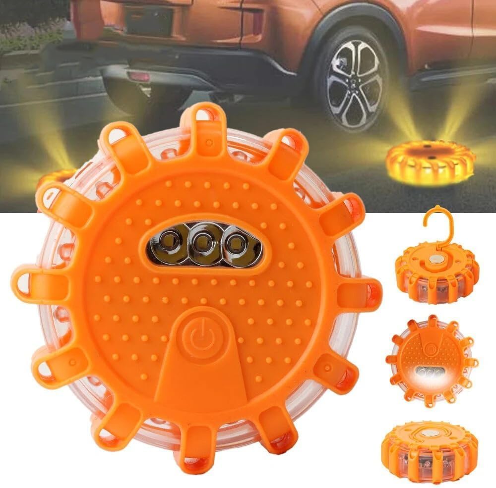 Paquete de 3 luces de advertencia recargables, luces de señalización de iluminación vial LED para automóviles, barcos, buques, iluminación de emergencia