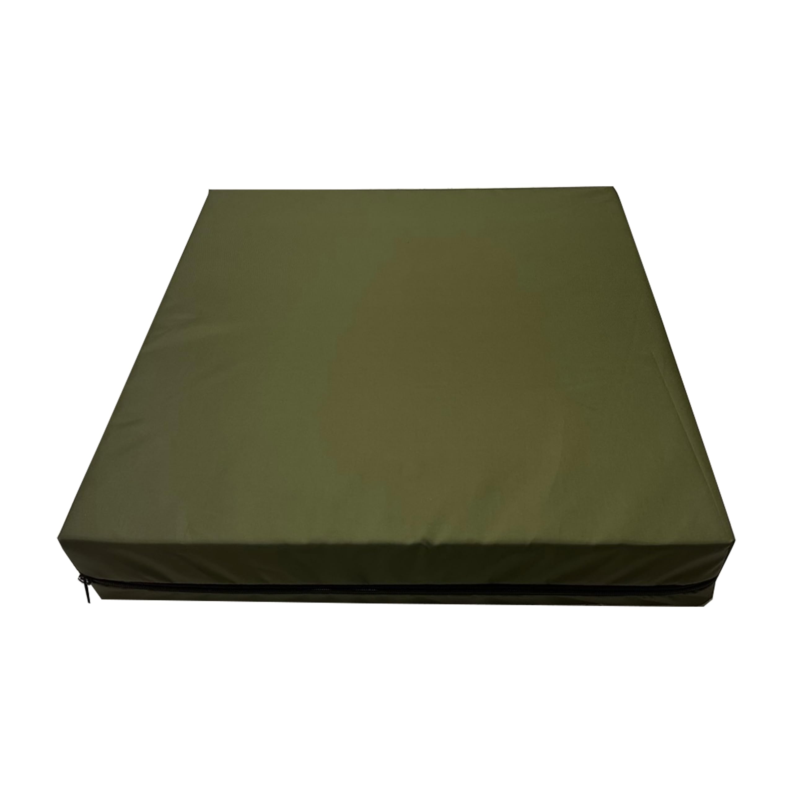 GRIZZLY FOAM Waterproof Memory foam comfort Cushion for Rattan Furniture Indoor Outdoor Seat Pads Office Garden Patio wheelchair seat Ask Any Custom Size (16x18x4inch 40x45x10cm, Olive Green)