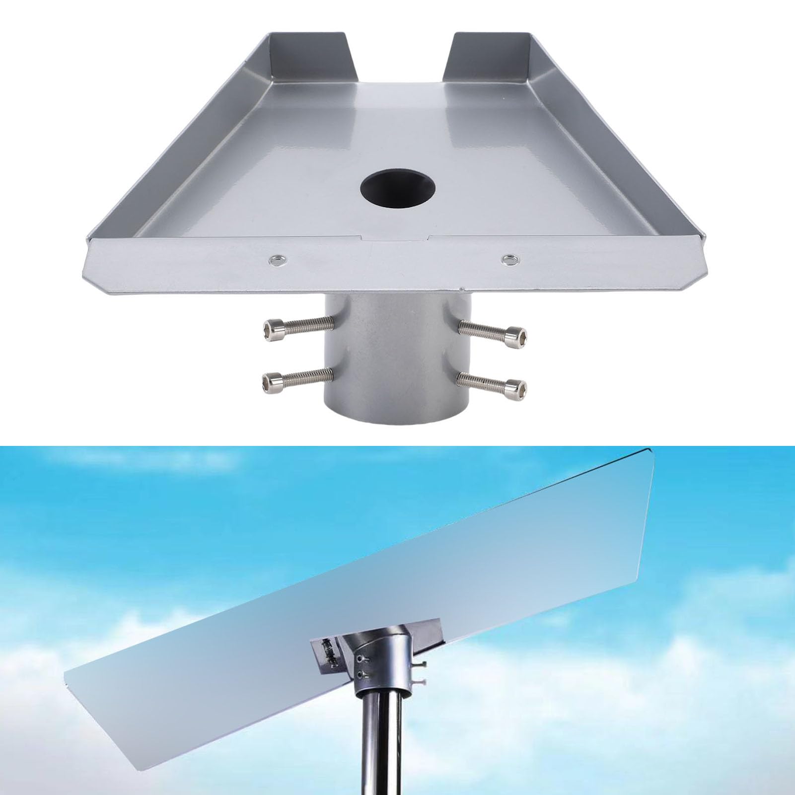 Adaptateur de tuyau d'antenne parabolique adapté pour antenne parabolique Gen 3, adaptateur de montage sur poteau en fer pour montage sur le toit, support de parabole robuste à