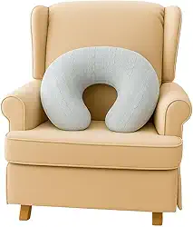 Almofada Para Amamentação Em Tricot Macia Confortável Apoio Ergonômico Para Amamentar Bebê (Areia)