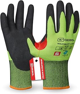 Gebol Master Cut C Plus, 1 Paar Schnittschutzhandschuhe mit Nitril-Beschichtung & Verstärkung für Damen und Herren, Schnittfeste Handschuhe Klasse C für Öl & Nässeschutz, M (Gr. 8)