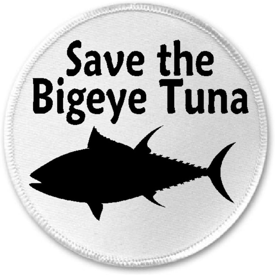 Save The Bigeye Tuna 3" Sew/Iron On Patch Endangered Species Animal Rescue