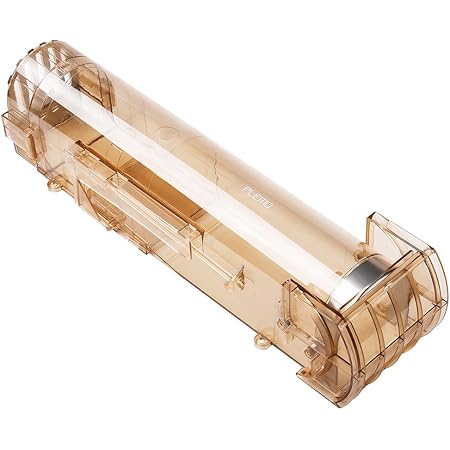 Amazon Plemo ネズミ捕り ねずみ捕獲カゴ ネズミ捕り器 角型 小 動物用捕獲器 畑 庭 家庭菜園 トラップ 罠 ワナ 茶色 動物用捕獲器