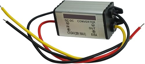 Regulador de convertidor de CC, 12 V reductor de voltaje a 6 V, 6 A, 36 W, módulo de fuente de alimentación CCCC transformador Buck, impermeable,