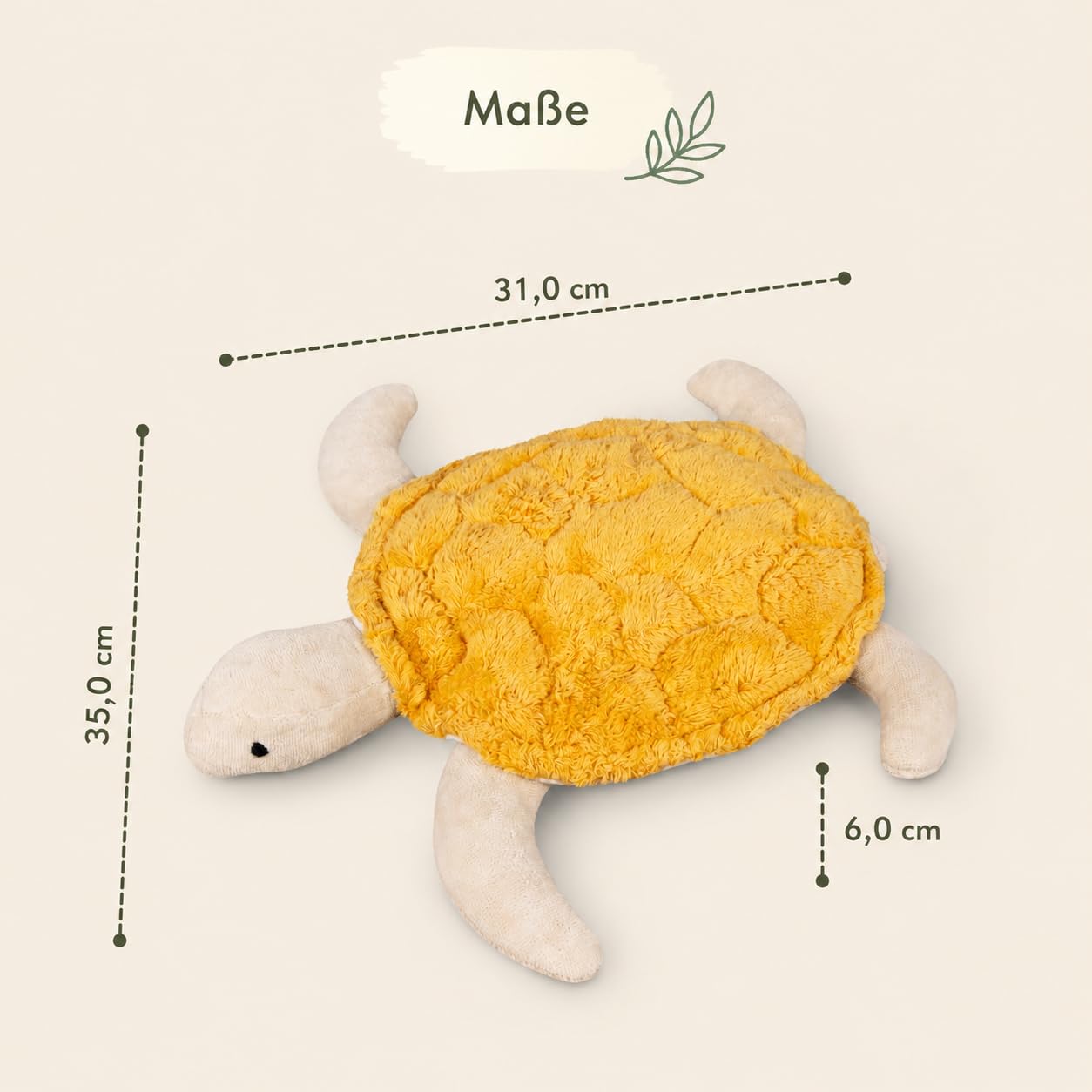 Senger Naturwelt Kleine Kuscheltier-Schildkröte, Tannengrün I Kuscheliger Begleiter, geeignet ab 3 Monaten I GOTS-zertifiziertes Plüschtier mit herausnehmbarem Wärmekissen zum Erhitzen oder Kühlen
