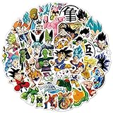 ファッション、キャラクターシール,PVC材質,50枚,手帳 ,自転車 ,水筒 ,ヘルメット ,携帯,ノート, 同級生プレゼント, 誕生日 プレゼント, 贈り物に適用, 可愛い漫画ごほうびシール,アニメ ステッカー,Sticker,防水 (For ドラゴンボール)