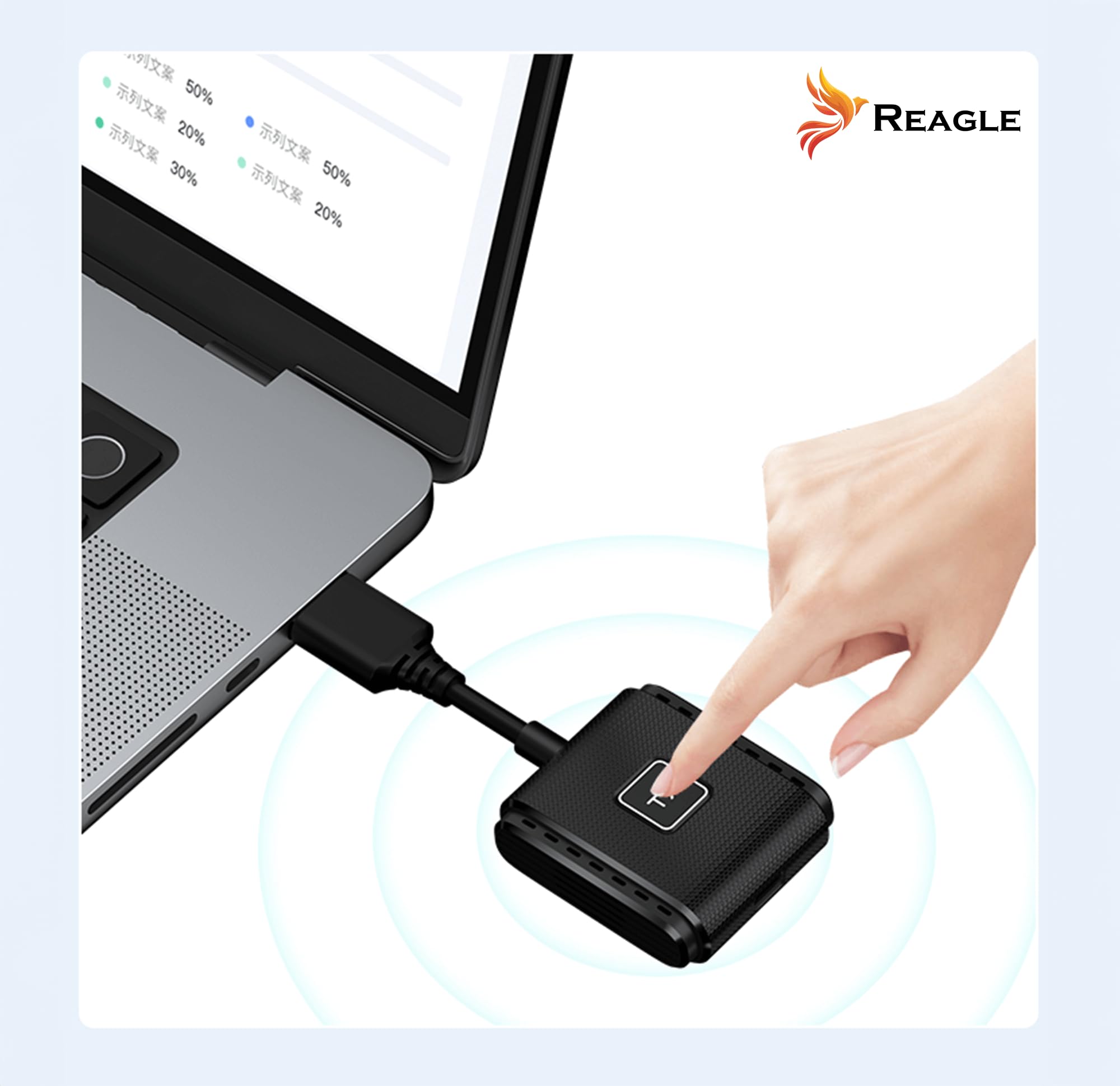 Reagle Bezprzewodowy transmiter i odbiornik HDMI Full HD 1080p 60Hz, zasięg 50 m, Plug & Play HDMI bezprzewodowy adapter do telewizora, projektora, laptopa, komputera, nie wymaga Wi-Fi