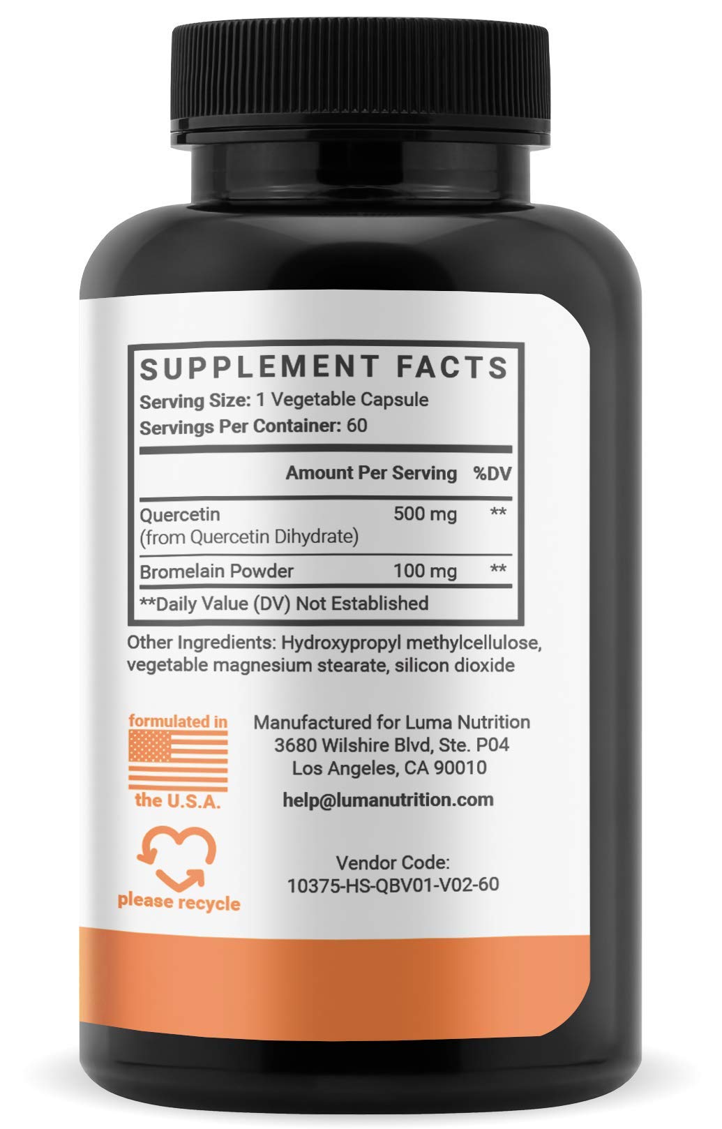 Quercetin 500mg Quercetin with Bromelain Powerful Quercetin