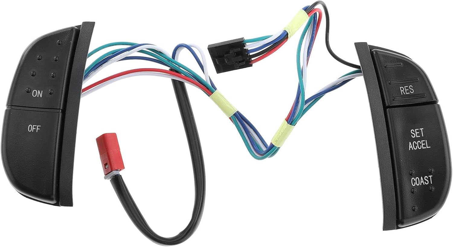 A-Premium [No Backlighting] Steering Wheel Cruise Control Switch Buttons Compatible with Ford - 1997-2008 - F-150/250/350/450/550 (Super Duty), E-150/250/350/450, Replace # F7UA9D780AA F7UZ9C888AA