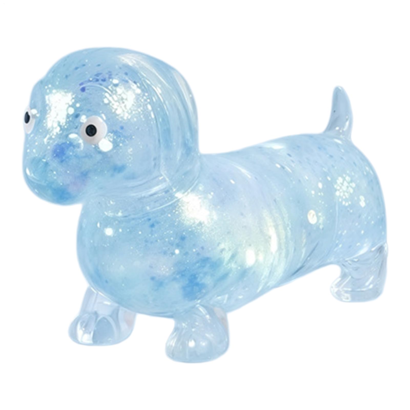 Dachshund Stress Toy 6x2x2cm Silicone Glitter Sausage Dog Fidget Squeeze Soft Antistress Sensory Squishy Flexible Calming Sausage Dog Squishball For Kids Adults Office Workers Students Study Break