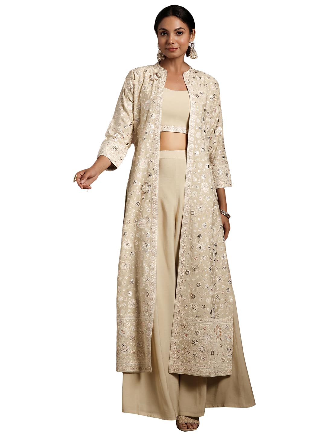 Women's Solid Silk Blend Casual Style Co-Ords-image-18