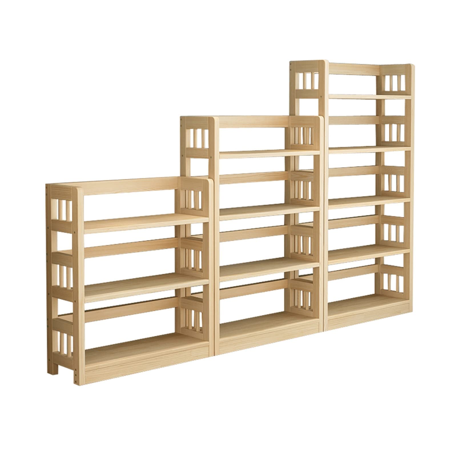 ZBPRESS Estantería De Madera Para Niños Con Almacenamiento, Organizador De Juguetes De Madera Maciza, Estantería Para Niños Pequeños Y Aulas
