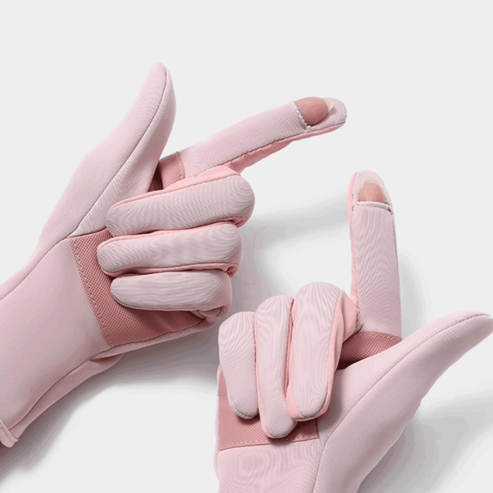 Guantes cálidos for mujer, manoplas de poliéster con dedos for pantalla táctil, guantes con forro cálido, guantes deportivos térmicos, guantes de ciclismo suaves y acogedores, talla única