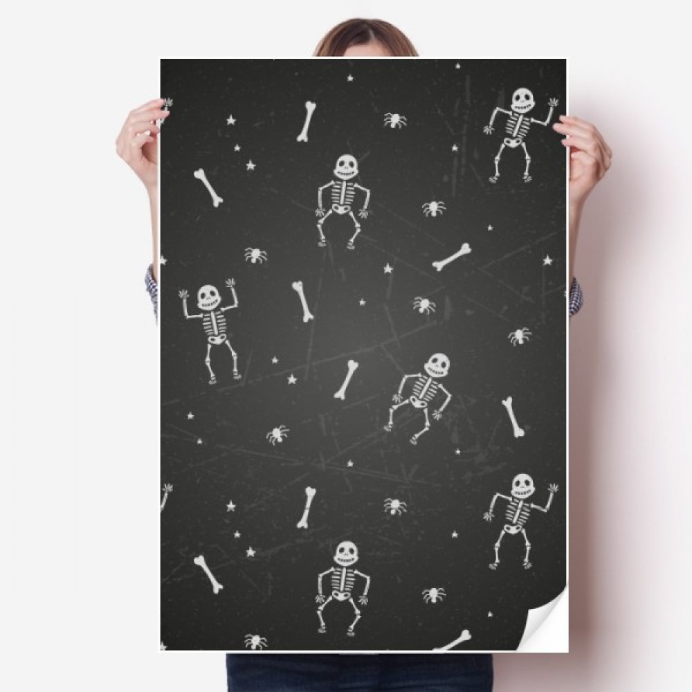 Wallpaper Halloween araignée vinyle poster mural 80X55