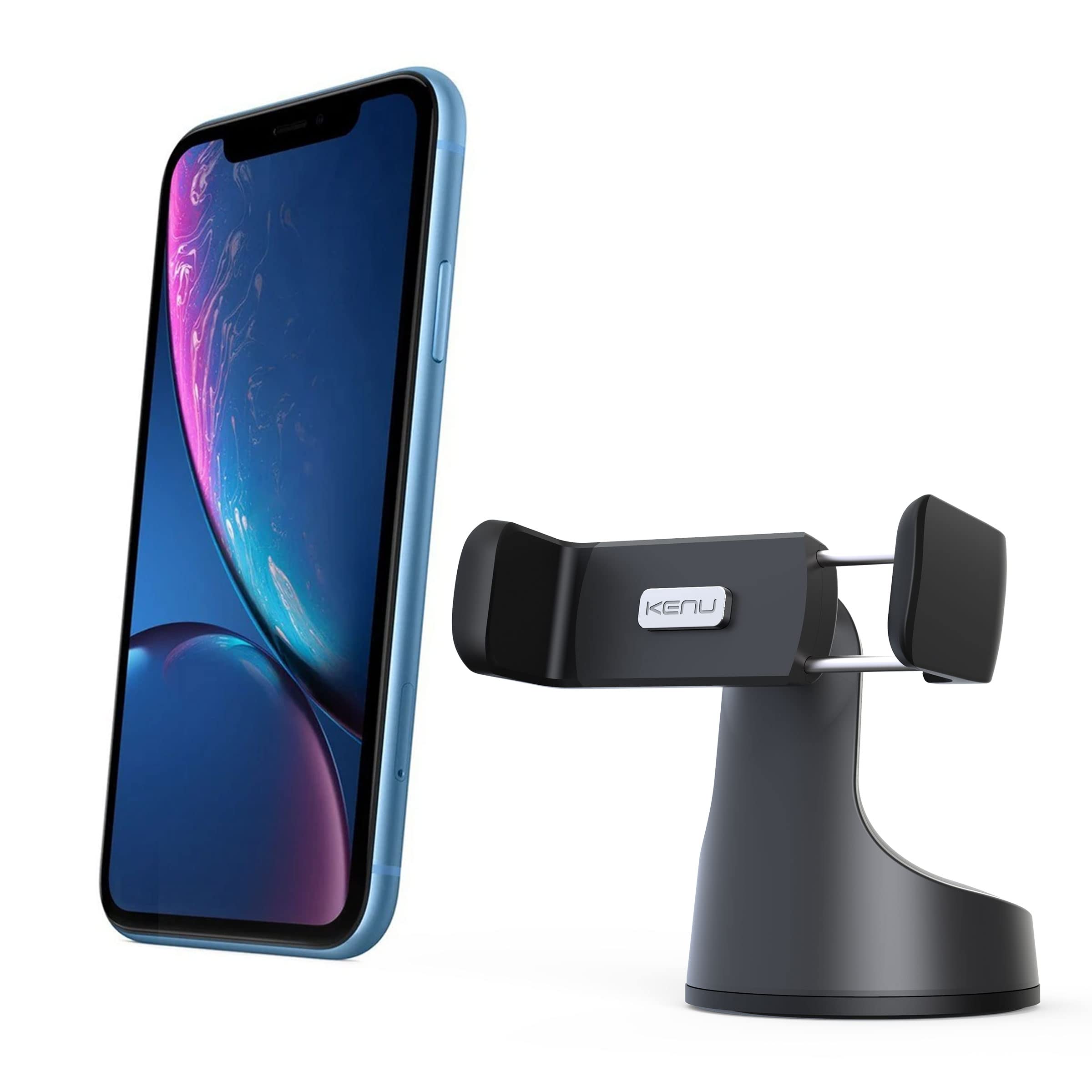 KenuAirbase Ultra with Insta-Grip tech | Universal Smartphone Car Mount for Dashboard, Windshield, Desk Phone Stand Works with All iPhone, Android, Pixel, Samsung, LG, Huawei, Xiaomi, Oppo, OnePlus