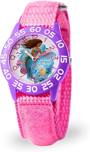 DISNEY The Little Mermaid Live Action - Reloj analógico de cuarzo para niños, Rosado, Moderno
