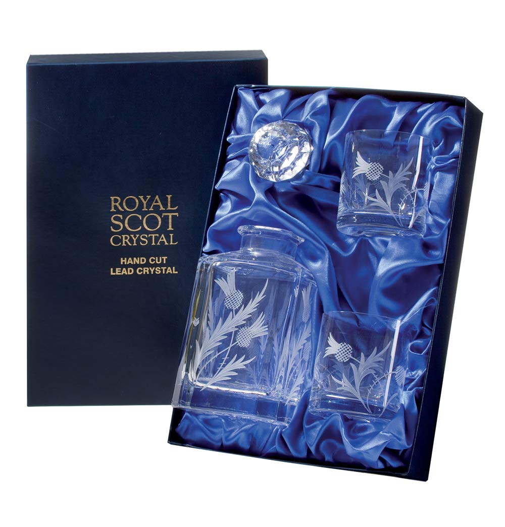 Royal Scot CrystalFlower of Scotland Whisky Set (Presentation Boxed)