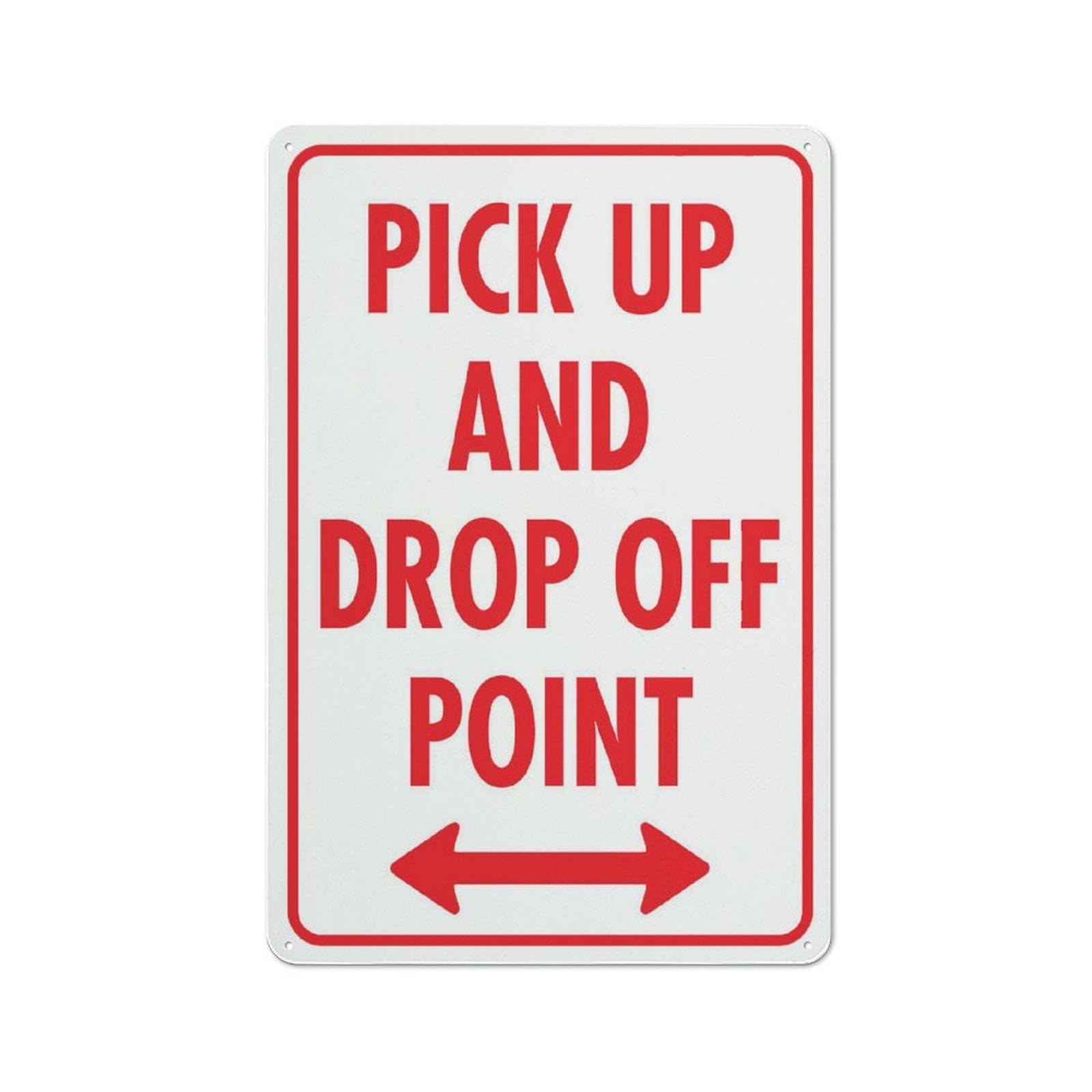 peiyeety Pick Up and Drop Off Point Sign 12x16 Inches Tin Sign Great for Garden and Yard Wall Decor