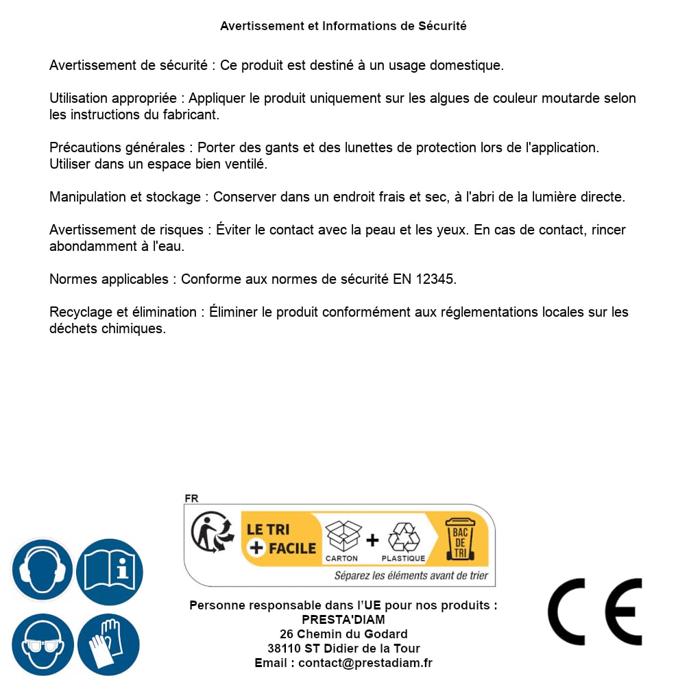 Producto Específico Algas Color Mostaza 1,6 kg - Tratamiento Eficaz - D-Work
