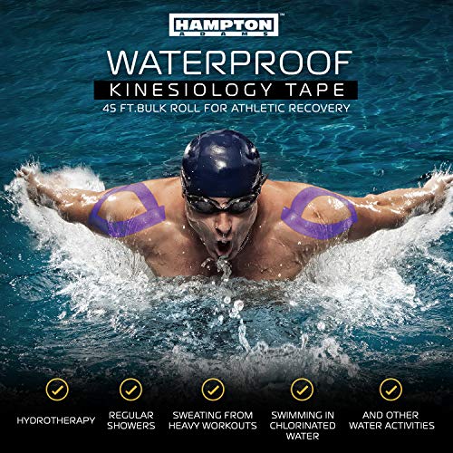 Image of Hampton Adams | As Seen on Shark Tank | Original Kinesiology Tape | 135ft Uncut Bulk Roll | Supports & Protects Muscle Wrist Knee Shoulder Back Plantar Fasciitis | Waterproof Hypoallergenic (Purple)