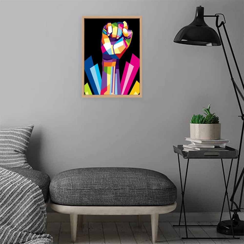 Verre Art Designs Print Wooden Floater Framed Canvas Wall Art Decoration Poster (10x14 Inch) - Pop Art Omg Wall Art