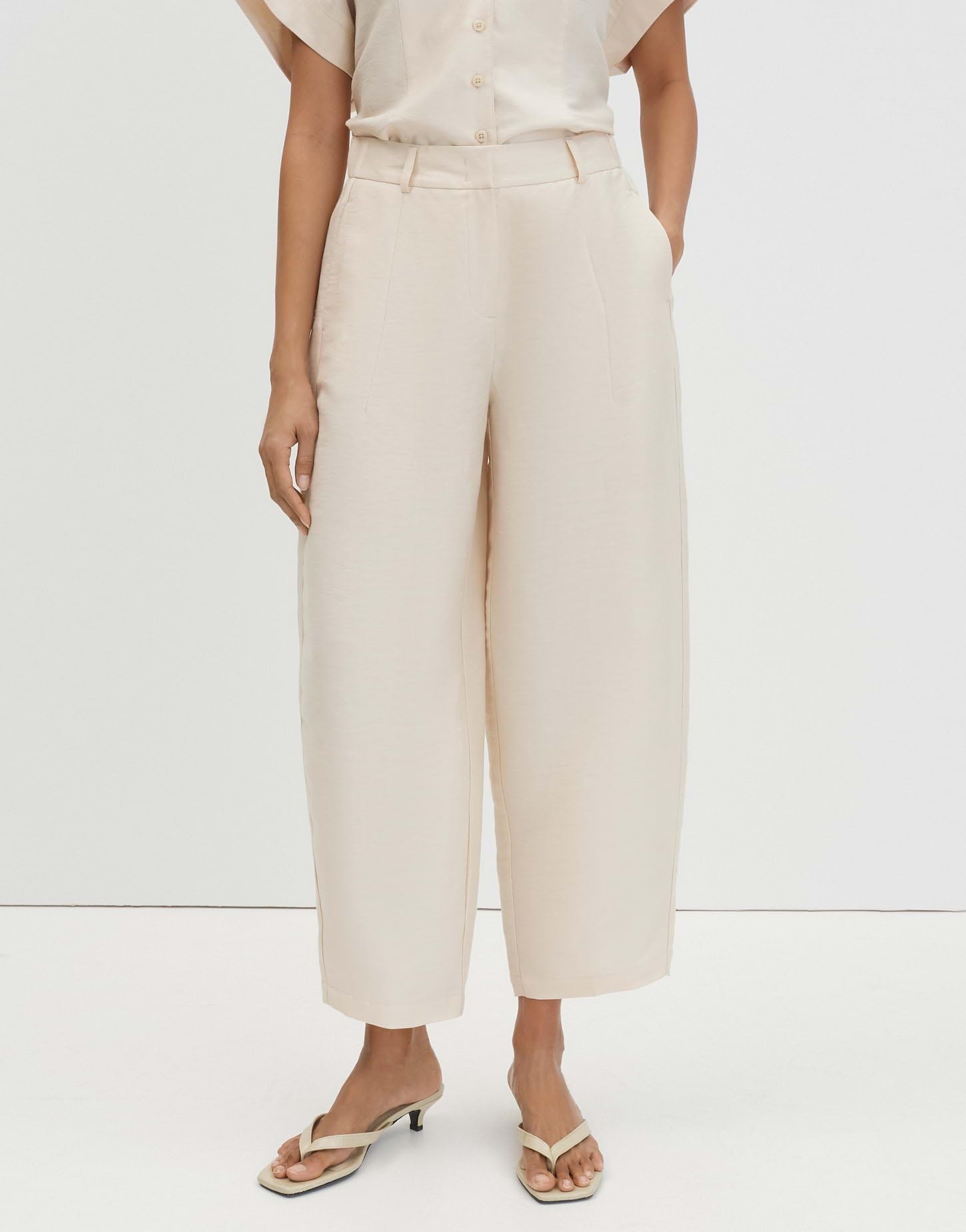 someday Damen City Pants | CISILIA Barrel Linen City Pants im Barrel Fit
