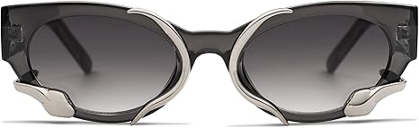 Trendy Sunglasses for Women Men Vintage Narrow Cateye Metal Snake Sunnie Y2k Accessories AP3621