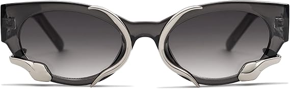 Trendy Sunglasses for Women Men Vintage Narrow Cateye Metal Snake Sunnie Y2k Accessories AP3621