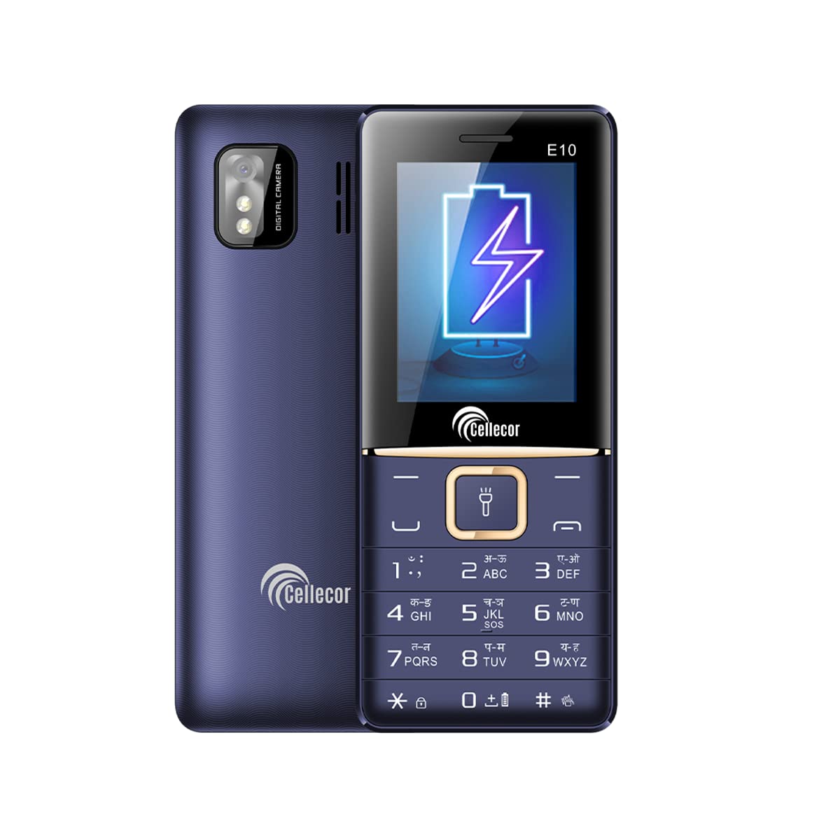 CELLECOR E10 Dual Sim Feature Phone 2750 mAH Battery with Vibration, Torch Light, Wireless FM and Rear Camera (2.4" Display, Blue) (B0B646L6FR) Amazon Price History, Amazon Price Tracker