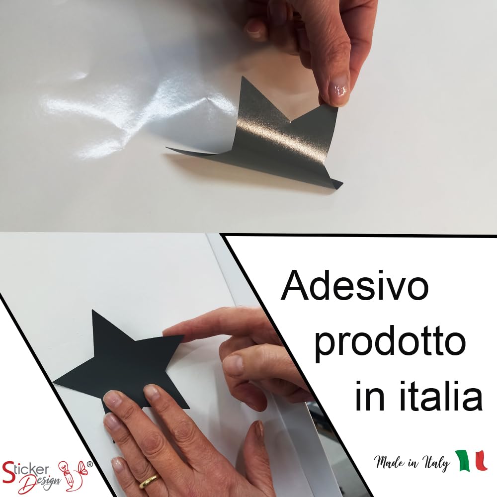 STICKER DESIGN Scritte adesive personalizzate, Adesivo Personalizzato, Adesivi Murali in Vinile, Stickers Adesivi Personalizzati per scrivere nomi, Sconti, Saldi, Frasi, 100% Made in Italy