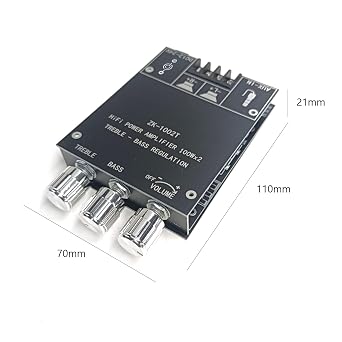 ZK-1002T Bluetooth-Compatible Amplifier HIFI 2.0 Channel 100Wx2 Module Kit