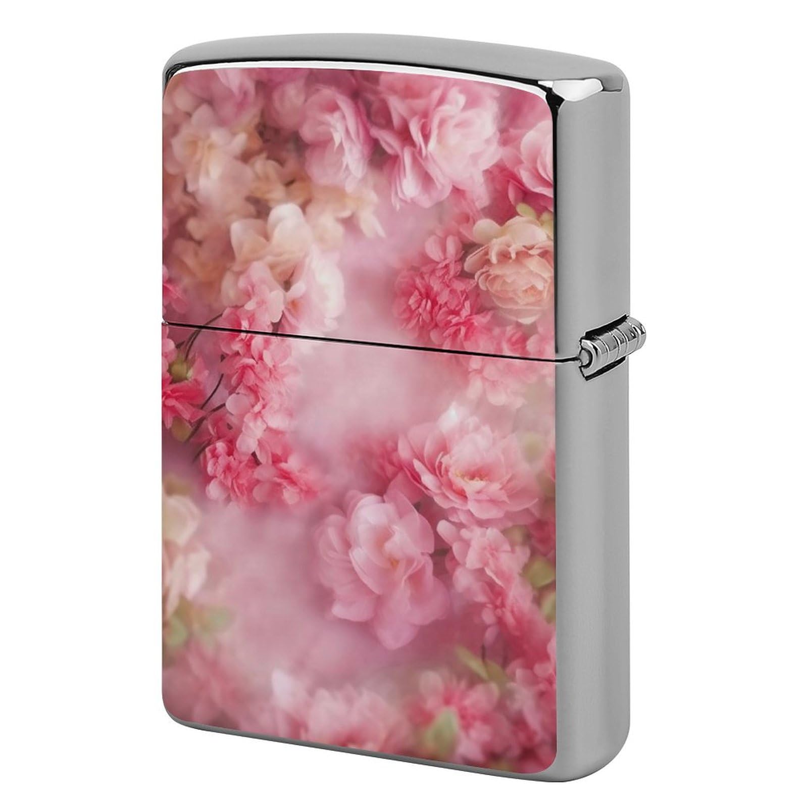 Étui à Briquet Métal Motif Cerise Rouge - Coupe-vent, Vintage, Réutilisable (pour Briquet Kérosène)