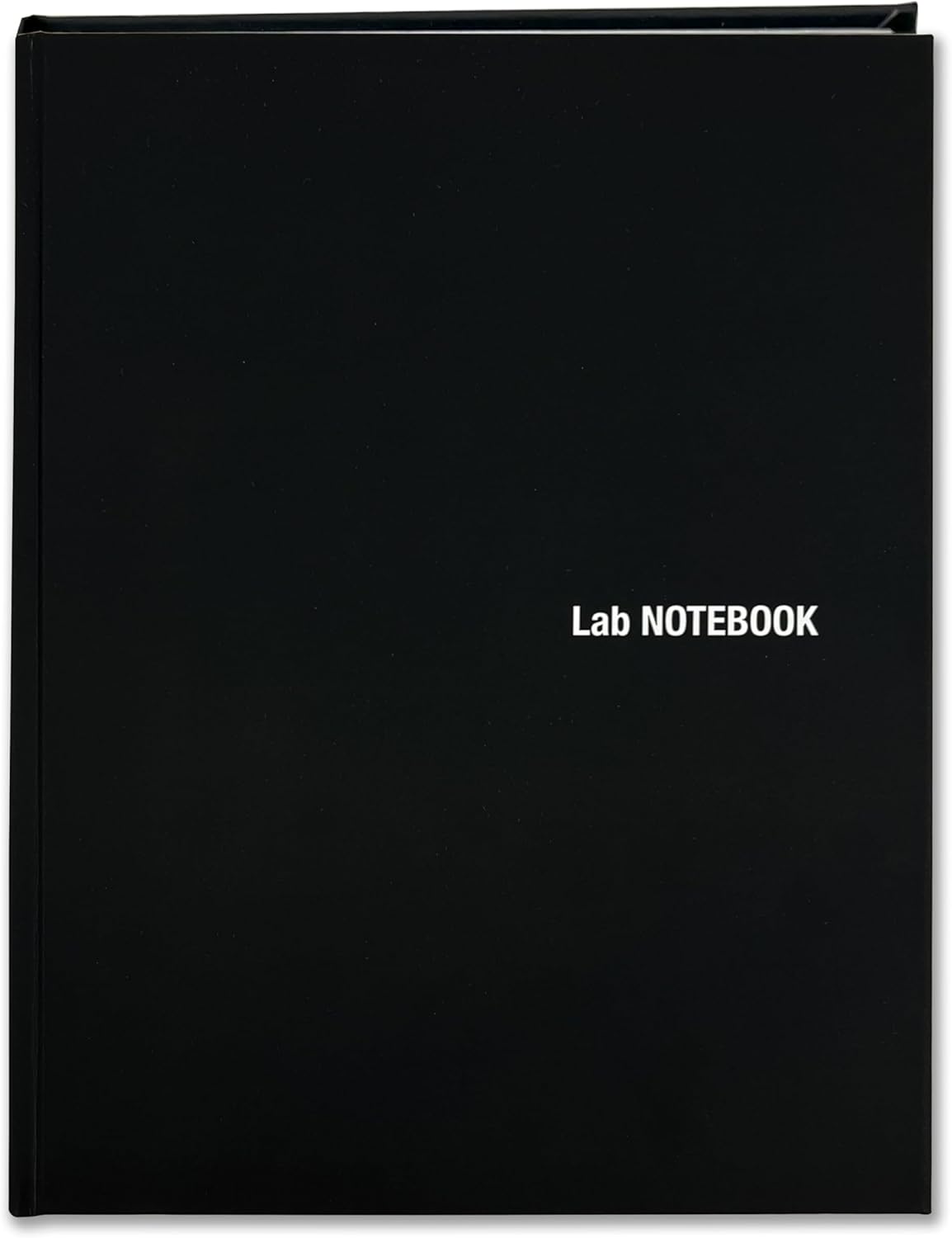 BookFactory Lab Notebook/100 Page Sewn Laboratory Notebook - Professional Grade- 100 Pages, 8.5'' x 11'' Black Laminate Hardbound Cover, Soft Touch (Made in USA)