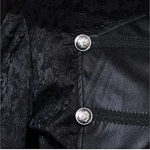 Sinzelimin Men's Hooded Trench Coat Halloween Retro Gothic Style Long Windbreaker Jacket Fashion Long Sleeve Tuxedo Jacket #TOP5