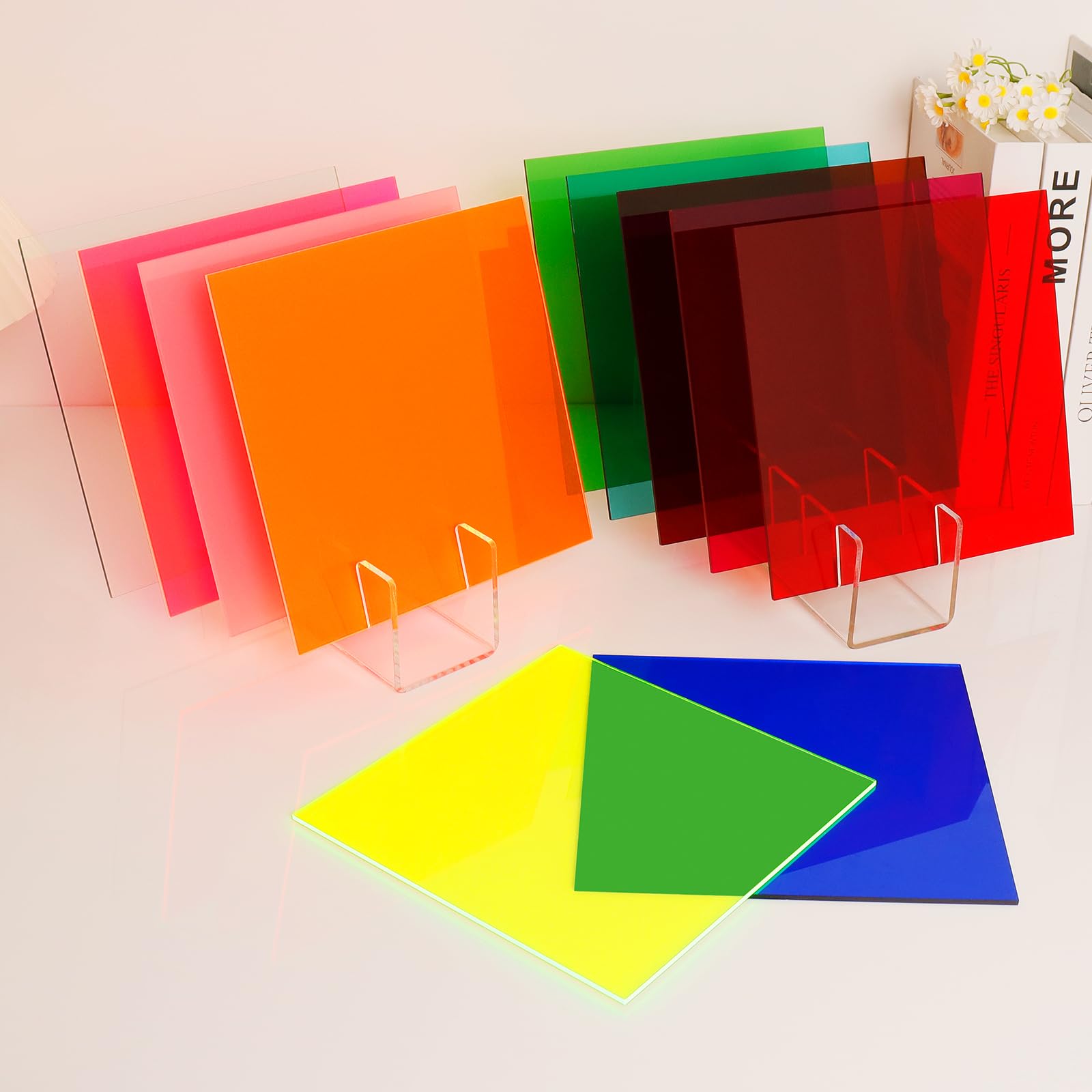 Translucent Acrylic Sheets - 2 Pack Blue 8x8 -8