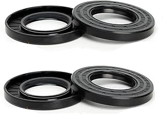 Seal Washer 4pcs NBR Oil Seal TC Double Lip Seals with Spring, Metal Skeleton, Nitrile Rubber Coating, ID 21 22mm Oil Seal Gasket Lip (Size : 22X32X6)