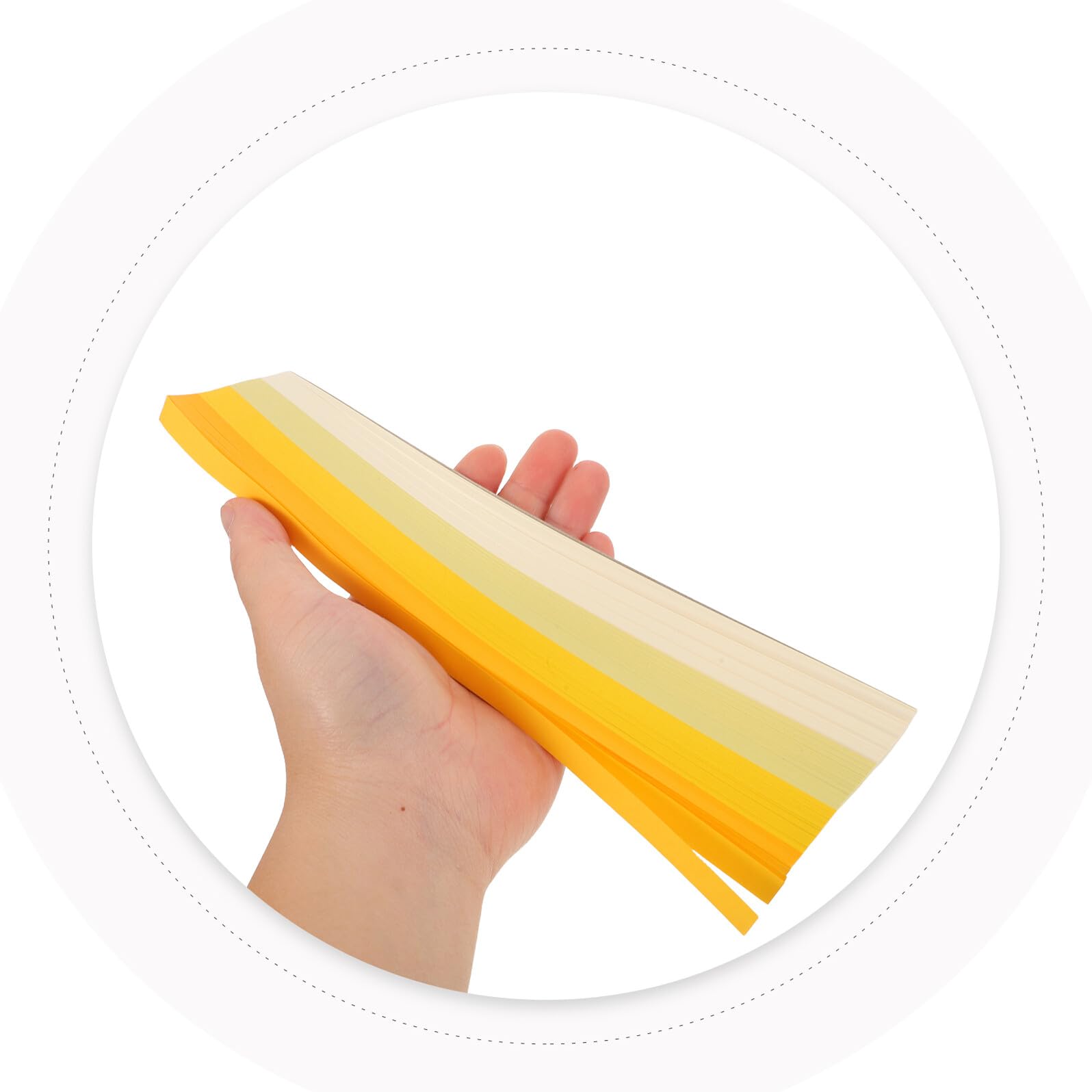 Gelbe Origami Sternenpapierstreifen aus Papier 5400 Stück