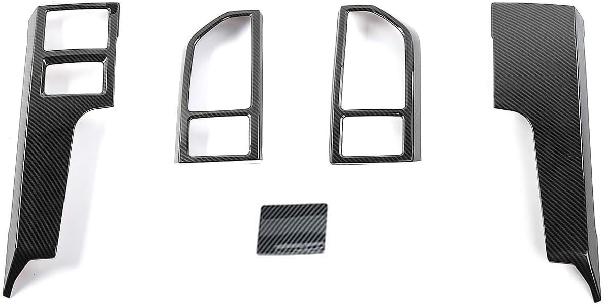Keptrim for F150 ABS Carbon Fiber Central Console Air Conditioner Panel Trim for 2015 2016 2017 2018 2019 2020 Ford F150, 5pcs
