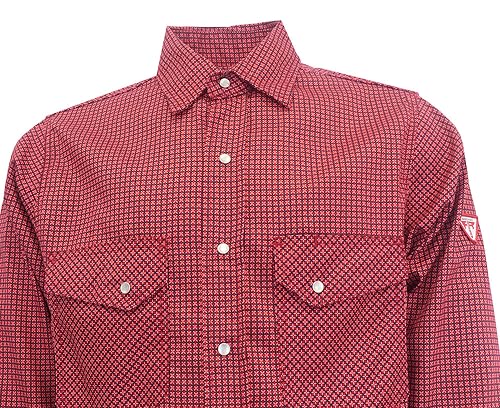 Image of TICOMELA Men's FR Welding Shirt Button-Down 7.5oz 100% Cotton NFPA2112 CAT2