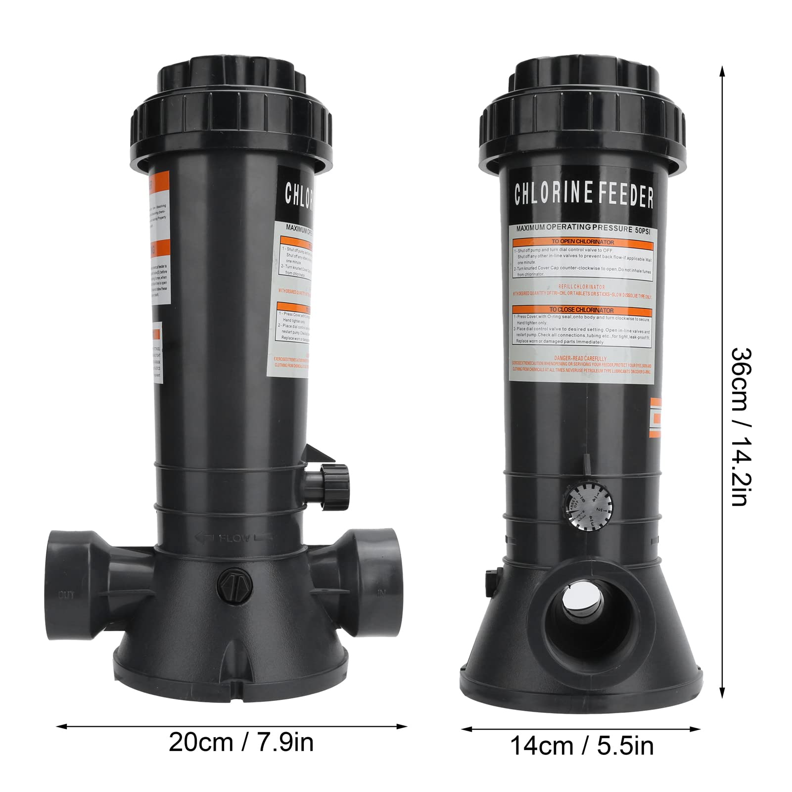 Distributeur Automatique de Produits Chimiques,Distributeur Automatique de Chlore pour Piscine, Distributeur de Chlore pour Piscine pour équipement de Piscine creusée, Distributeur de Chlore pour