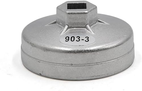 Miniatura 3 de uxcell 2.913 in diámetro interior 15 flauta filtro de aceite tapa llave herramienta de extracción de zócalo para coche